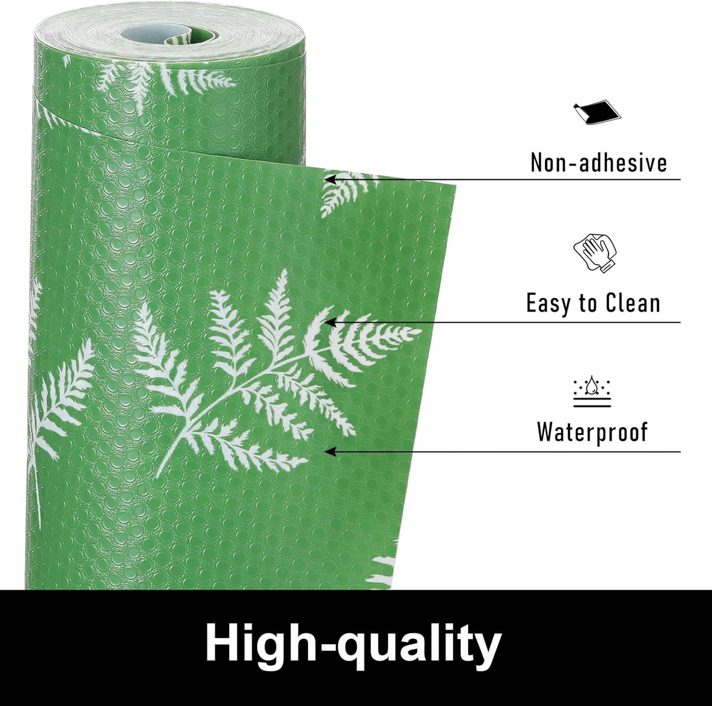 Cooyes Shelf Liners for Kitchen Cabinets Refrigerator Liners Waterproof & Oil-Proof Kitchen Cupboard Liner Drawer Mats EVA Material Non Adhesive Fridge Liner for Shelves