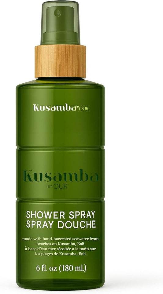 Seafoam Jasmine Shower Steamer Spray 6oz, Aromatherapy Mist with Kusamba Bali Seawater for Calming Scent and Spa-Like Shower Experience, Salt, Kusamba by QUR