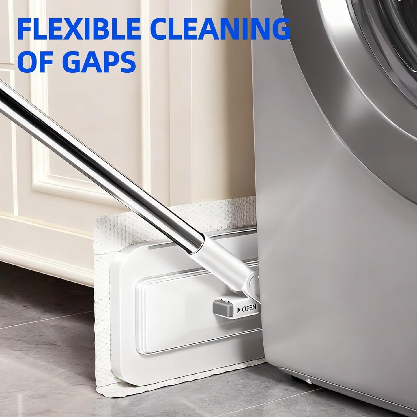 2025 New Disposable Dust Mop with a Mini Foldable Desktop Mop, Multi Surface Cleaning Flat Dust Mop for Dry Wet Disposable Pads for Kitchen Wall Bathroom Toilet Corners (Mini Mop Set)