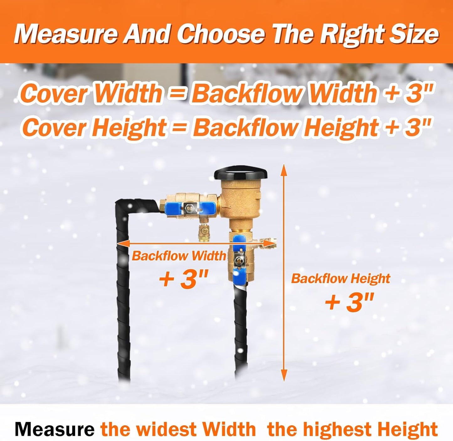 TOHONFOO Backflow Preventer Pipe Insulation Cover (5°F) - Irrigation Sprinkler Valve Insulated Pouch - Water Well Pump Cover - Sturdy 5 Layers for Winter Freeze Protection, 28" W x 36" H, Beige