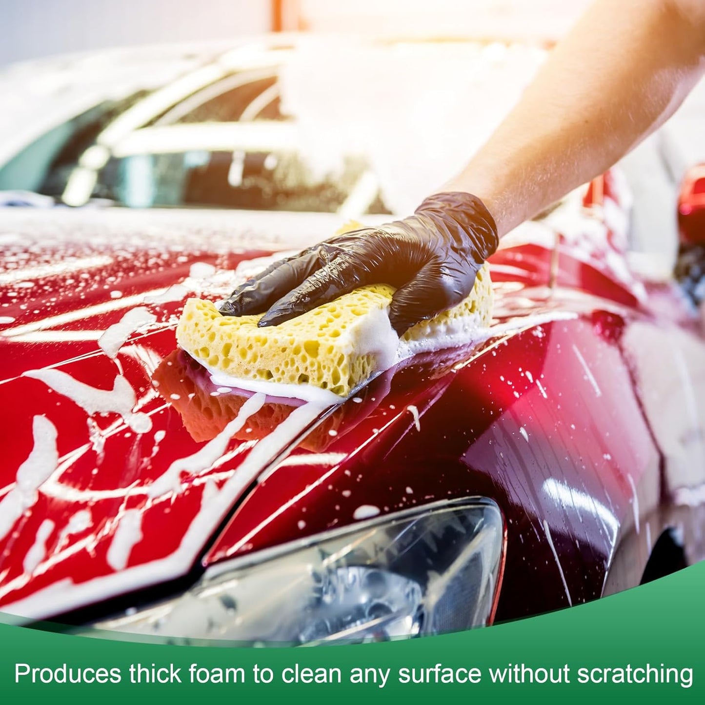 12-Pack Kitchen Sponges, Condense Eco Cellulose Non-Scratch Scrub Heavy Sponge for Kitchen/Household/Bathroom, Clean Tough Messes Dish Scrubber [Purple]