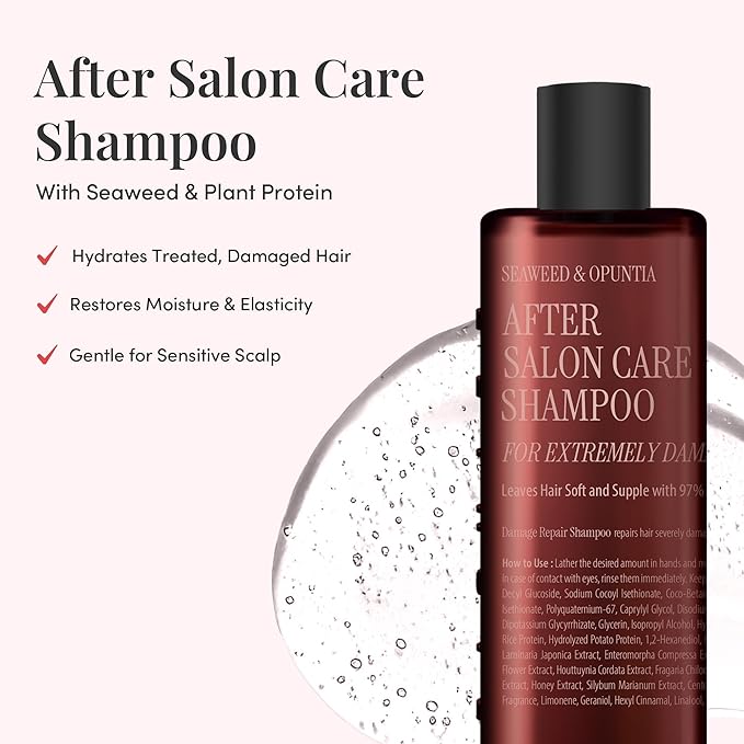 CURLYSHYLL After Salon Care Shampoo for Damaged Hair | Professional Repair Solution | Moisturizing & Strengthening | Salon Quality | 360ml