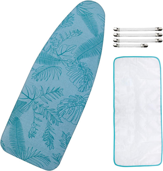 Ironing Board Cover for 18" x 49", Extra-Wide Pad with Elastic Edge, Thick Padding, Anti-Scorch, Bonus Mesh Cloth