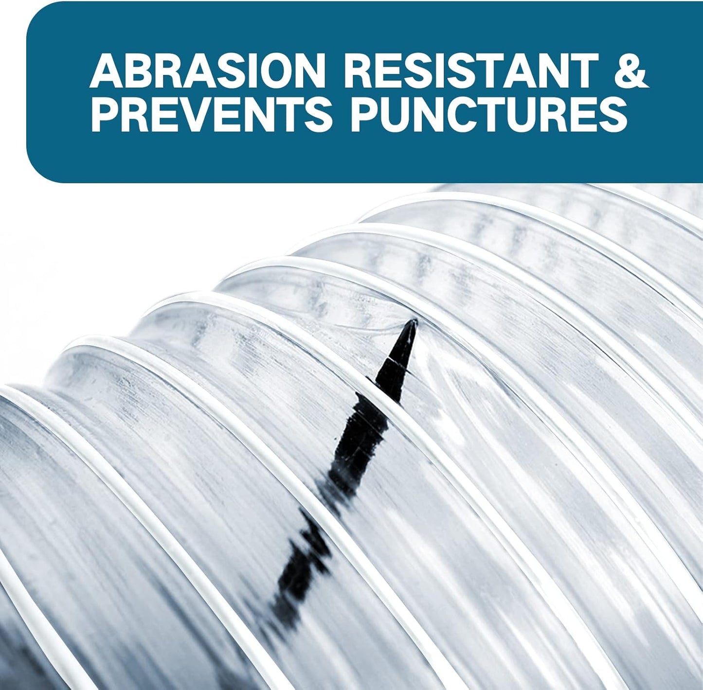 Heavy PVC Dust Collection Hose 2 1/2" x 20', Puncture Resistant PVC Dust Collection Hose with Carbon Steel Wire Coil for Woodworking, Workshops, Dust Collectors