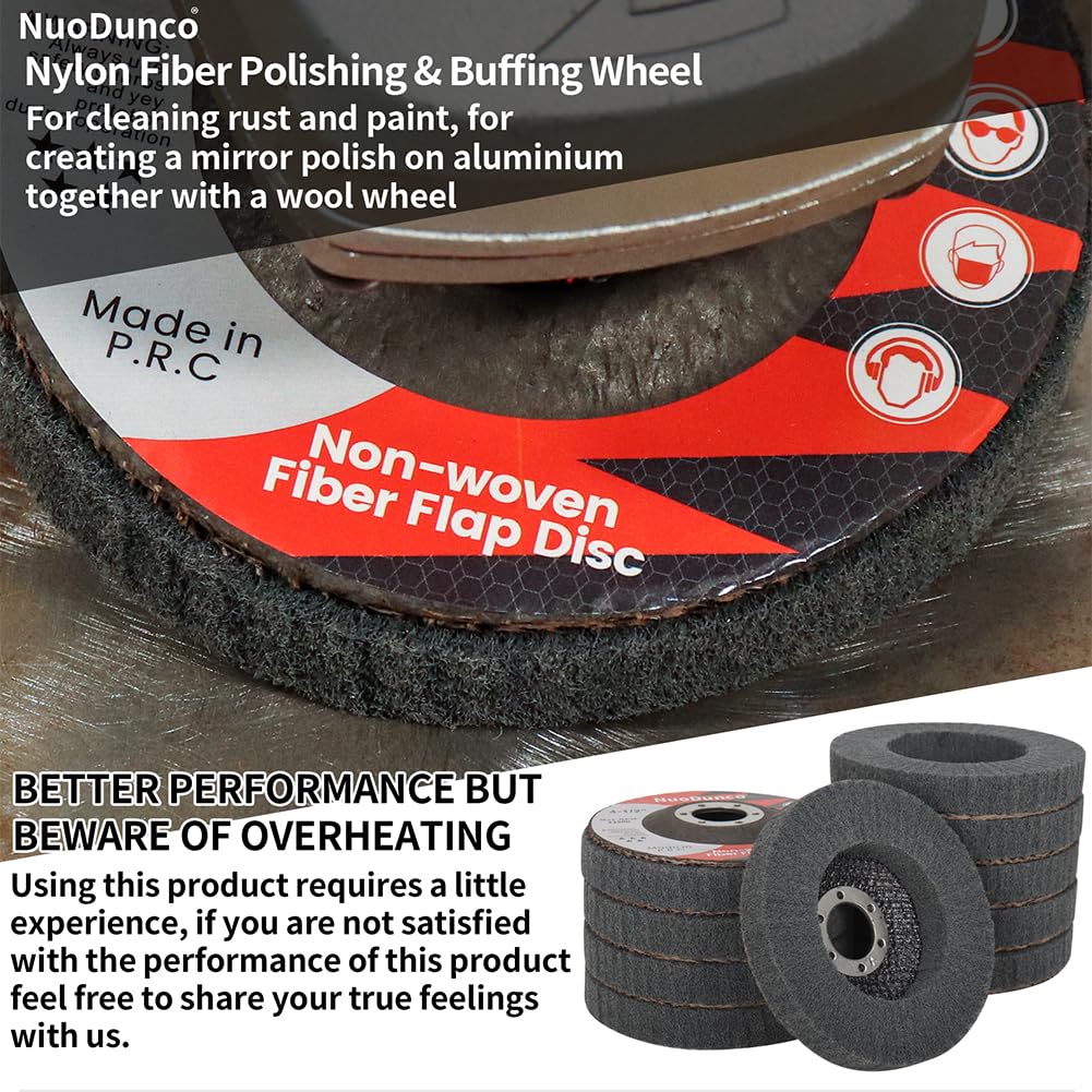 10Pcs 600 Grit Scour Flap Disc 4 1/2 Inch Angle Grinder Attachment Stainless Steel Aluminum Polishing Wheel Scouring Pad Wire Brush Sanding Disc