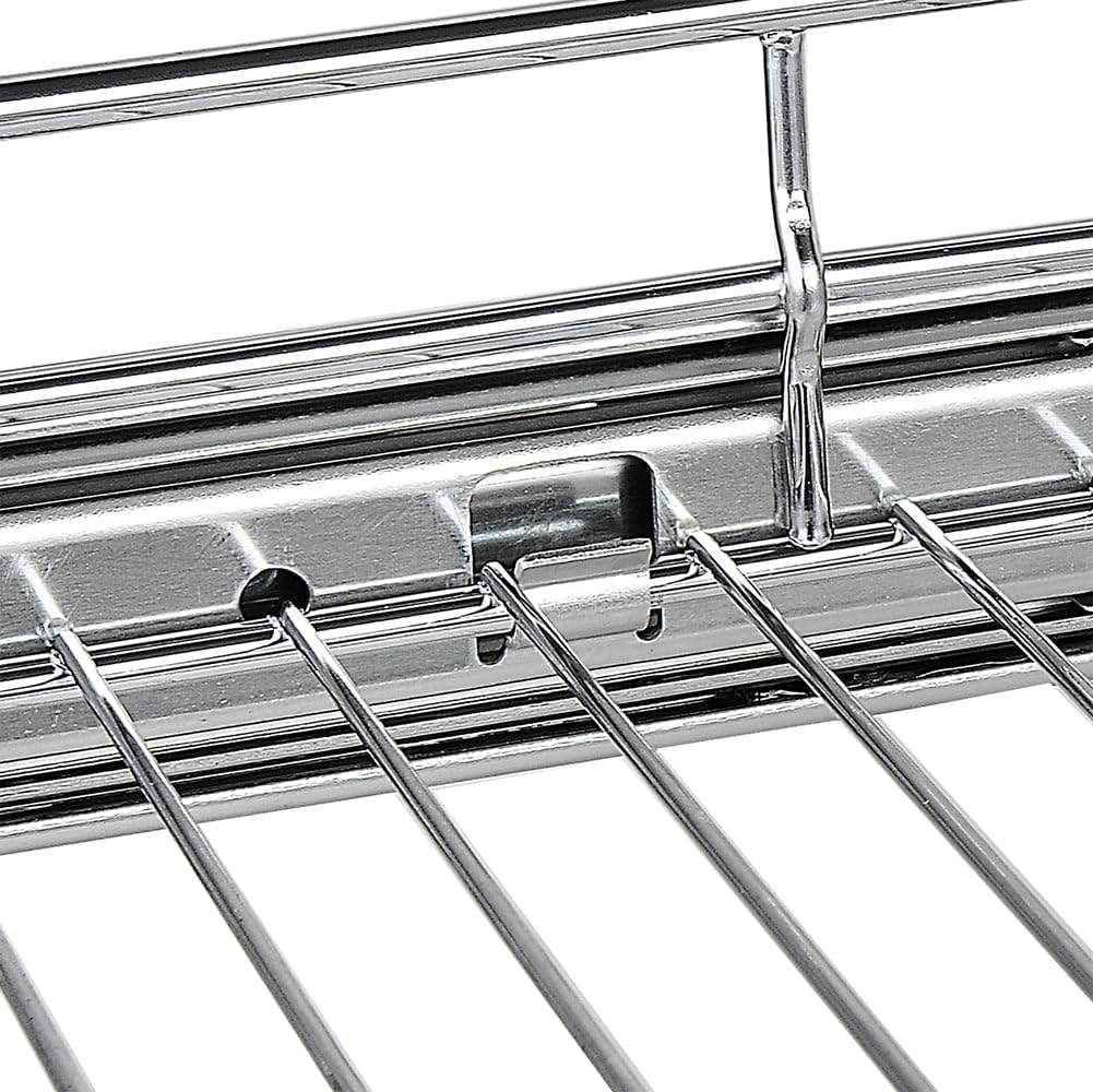 OCG Pull Out Cabinet Organizer (12" W x21 D), Pull out Shelves for Kitchen Cabinets, Slide Out Drawers for Base Cabinet Organization in Kitchen Bathroom Pantry, Bottom Mount, Chrome Finish