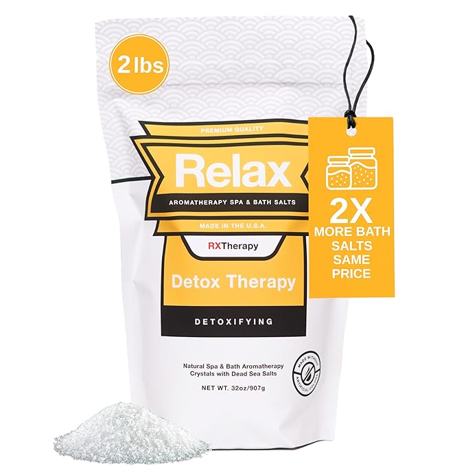 Relax Spa & Bath, Epsom & Dead Sea Salts, Aromatherapy Bath Salts for Hot Tub, Bath, or Spa, Infused with Magnesium, Detox Therapy