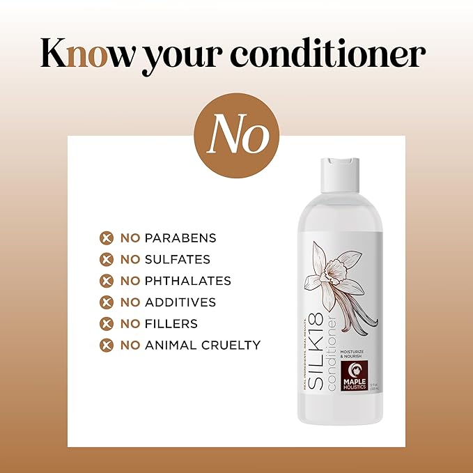 Silk Protein Conditioner for Damaged Hair - Ultra Moisturizing Conditioner for Dry Hair with Deeply Nourishing Shea Butter Argan Oil Green Tea & Aloe - Helps Define Curls & Control Frizz (12 Fl Oz)