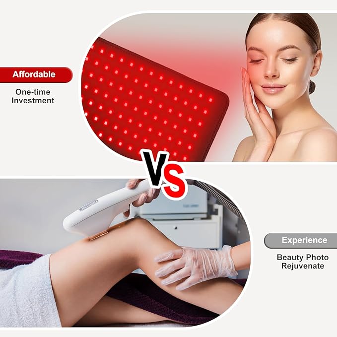 Red Light Therapy, Cordless Infrared Therapy Pad for Back Knee Leg Pain Relief, Portable 660nm 850nm Wireless Red Infrared Light Therapy Wrap Belt with Rechargeable Controller Gift for Women Men