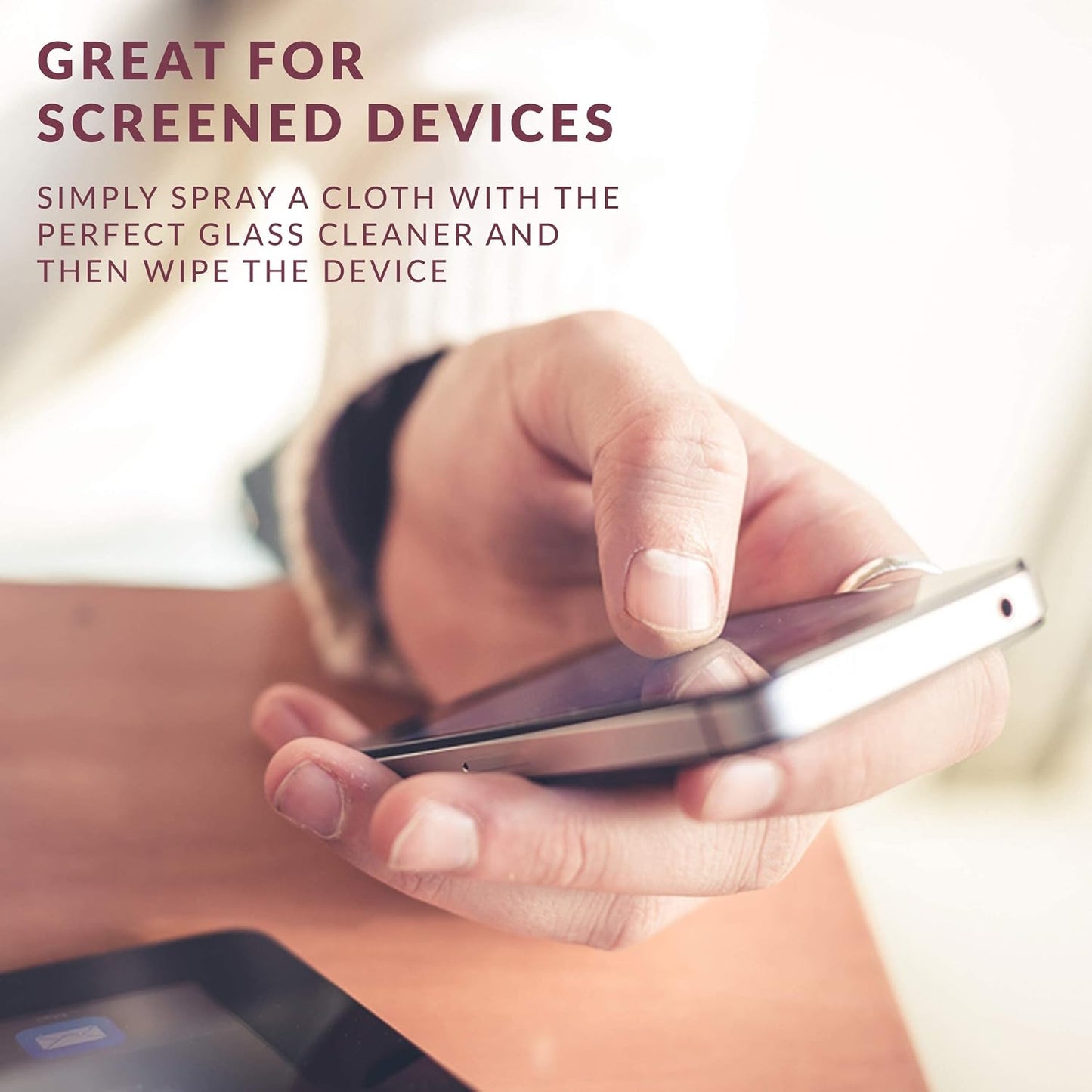 HOPE'S Perfect Glass Cleaner Spray, Streak-Free, Ammonia-Free Window, Mirror, Screen, Tinted Glass, and Shower Door Cleaner, Indoor and Outdoor Glass Surfaces, 32 Fl Oz, Pack of 2