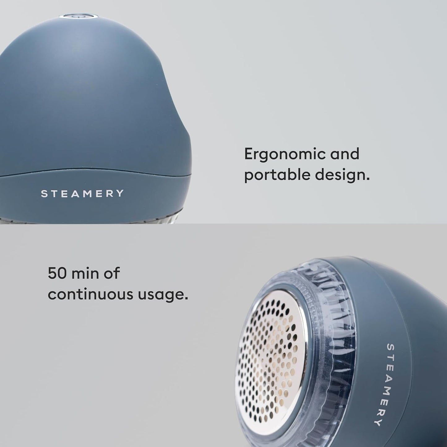 Steamery Fabric Shaver Pilo 1, Lint Remover for Pills and Bobbles, 5W, Portable, Rechargeable, Ergonomic, Scandinavian Design, Blue