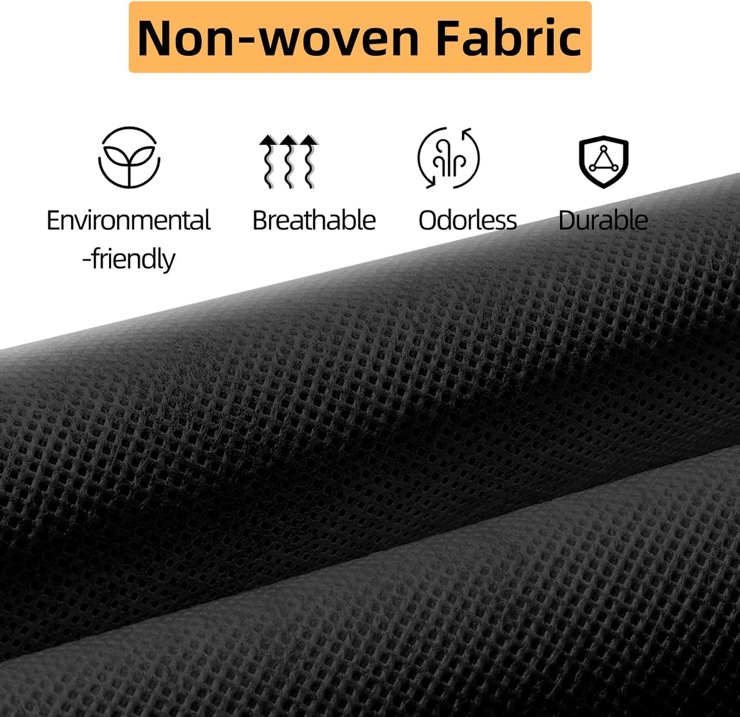 2 Packs Hanging Closet Organizer Stroage, 3-Shelf Hanging Shelves with Bamboo Inserts & Side Pocket, Black