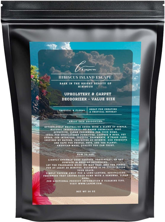 Hibiscus Island Escape Carpet Freshener Powder Refill 36 oz | Powerful Odor Eliminator for Home | Upholstery Deodorizer | Carpet Deodorizer | Pet Urine | Cat Litter Box