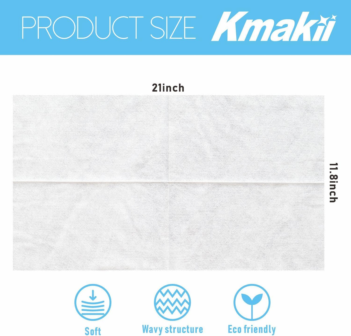 KMAKII Handi Wipe Reusable Cloths - Multi-Purpose Disposable Dish Cloths and Towels, Ultra Absorbent, Fast-Dry, Durable Cleaning Wipes for Kitchen and Home, White, 11.8 x 21 inches, Pack of 80