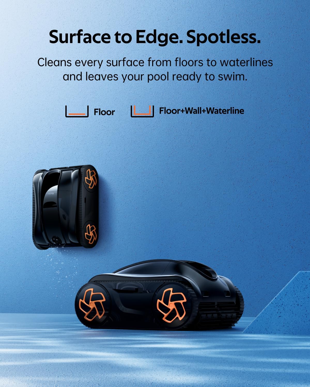 (2025 Upgrade) iGarden Pool Cleaner K80, 8H Runtime, Robotic Cordless Pool Vacuum, Smart Navigation, Touchscreen, 200% Turbo Suction, 4L Debris Basket, Self-Parking, for Above & In-Ground Pools