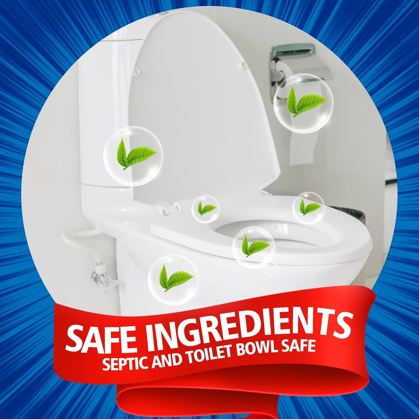 USKICH 20 Pack Toilet Bowl Cleaner Tablets,Blue Automatic Toilet Tank Cleaners, Long-Lasting Household Toilet Cleaners,Toilet flush Cleaning & Deodorizer