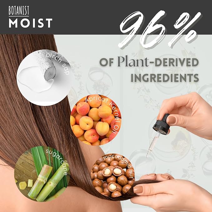 Botanist Hydrating Shampoo for Men, Curly Hair Shampoo for Women with Collagen, Jojoba Oil Extract & Keratin from Japan, Paraben & Sulfate Free SHAMPOO with Pump, Apricot& Jasmine 15.5Fl Oz MOIST 2EA