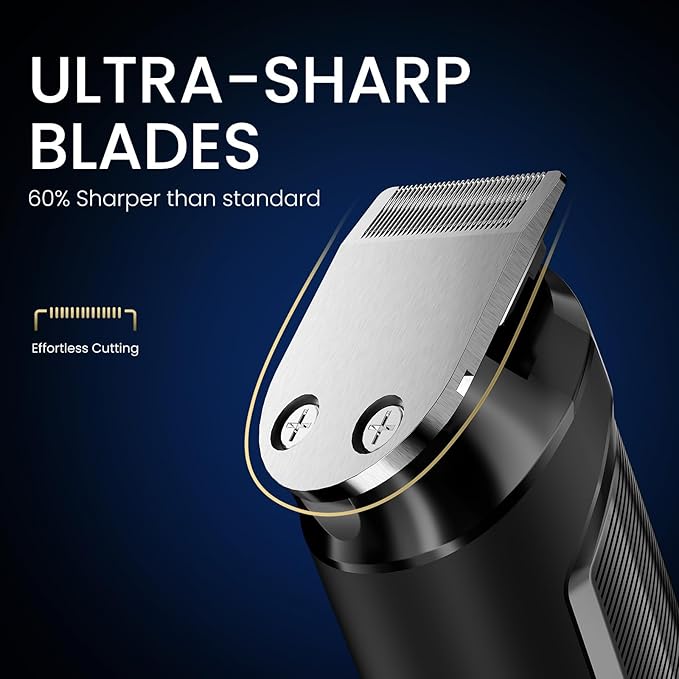 Ufree 3-in-1 Beard Trimmer Kit, Men's Electric Shaver Razor for Mustache Body Nose Facial Hair, Professional Hair Trimmer, Rechargeable Clippers, Waterproof Beard Grooming, Birthday Gifts for Men