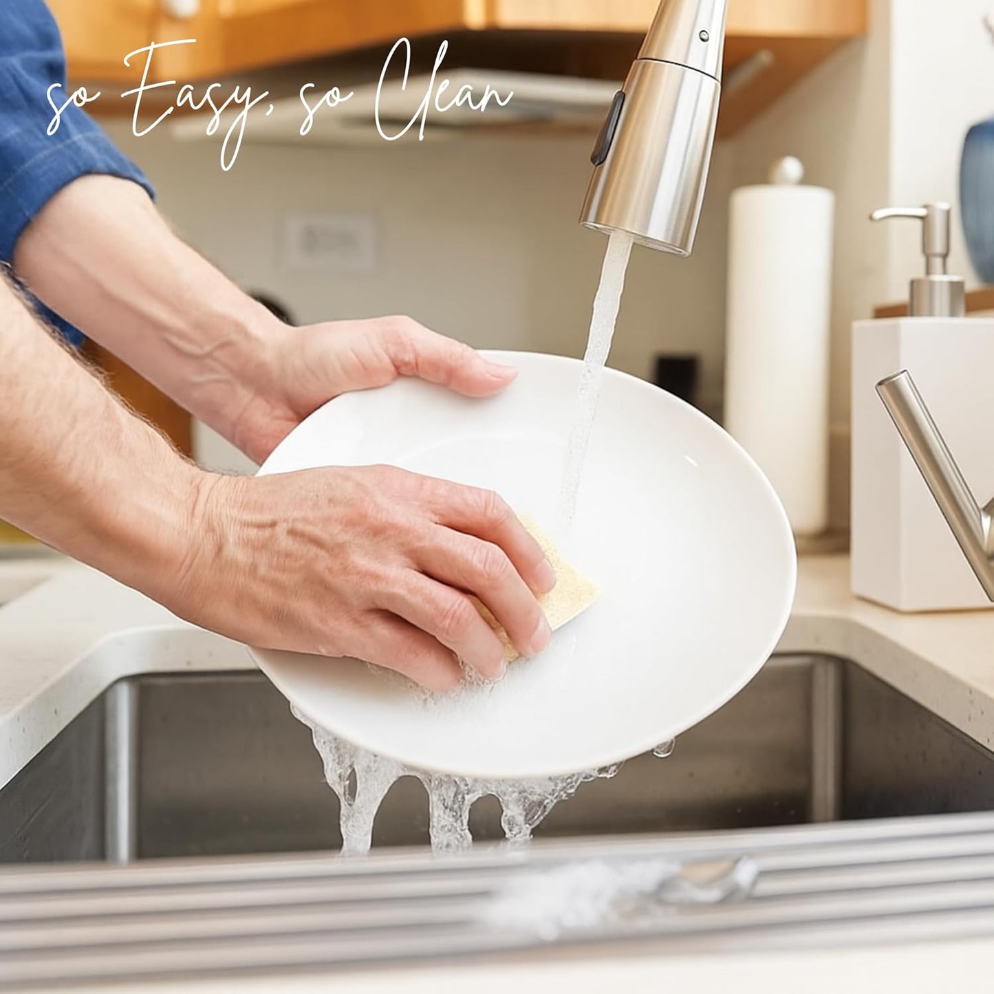 Natural Loofah Dish Sponge (Pack 30) Multipurpose Dish Sponges - 100% Biodegradable Compostable Dishwashing Scouring Pad Zero Waste (2.75" x 2.75" Each)