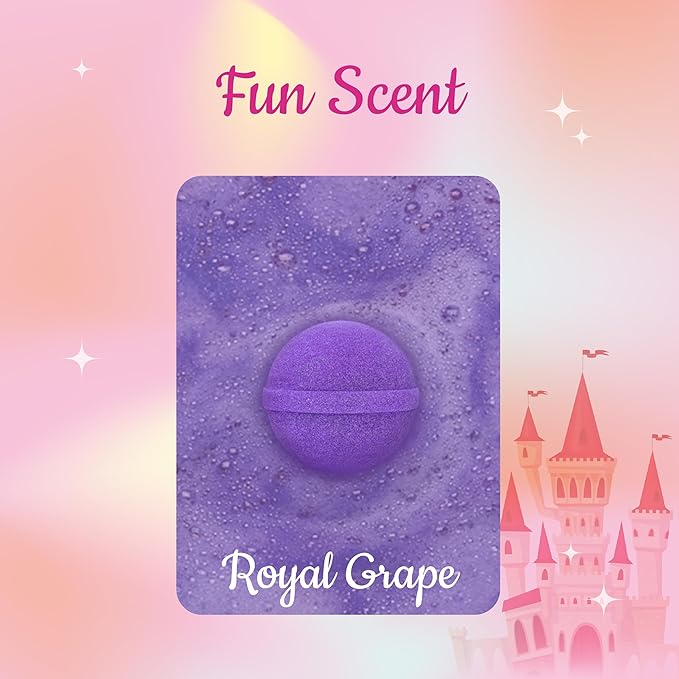 Princess Bath Bombs for Girls with Surprise Toys Inside (1 Pack) – Large Fizzy Bubble Bath Bomb for Kids - Princess, Mermaid, Fairytale Bath Toys – Fruity Scent, Skin-Safe, Made in USA by Two Sisters