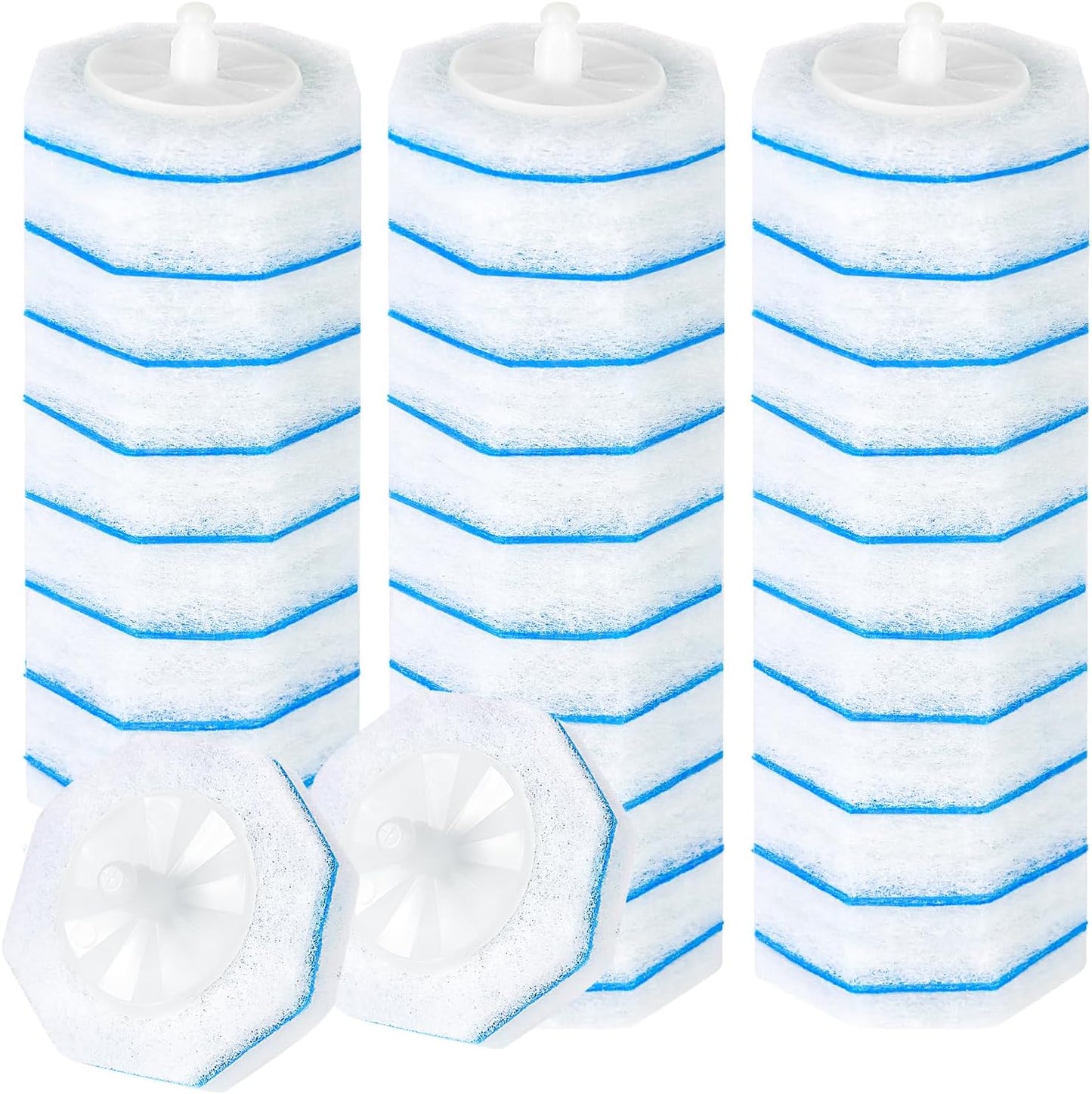 30 Count Toilet Brush Refills Disposable Bowl Cleaners Compatible with Most Toilet Brushes