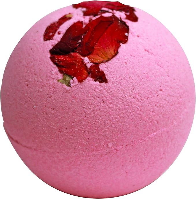 Night of Romance Giant XXLG 12 Ounce Fizzy Bath Bomb Featuring Real Dried Flower Petals by Villamonte Lane