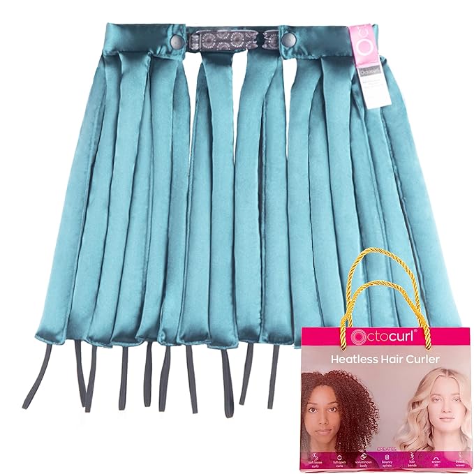 Octocurl Hair Curlers - Heatless Curls Overnight - Headband Curlers for Medium Length Hair (Jade)