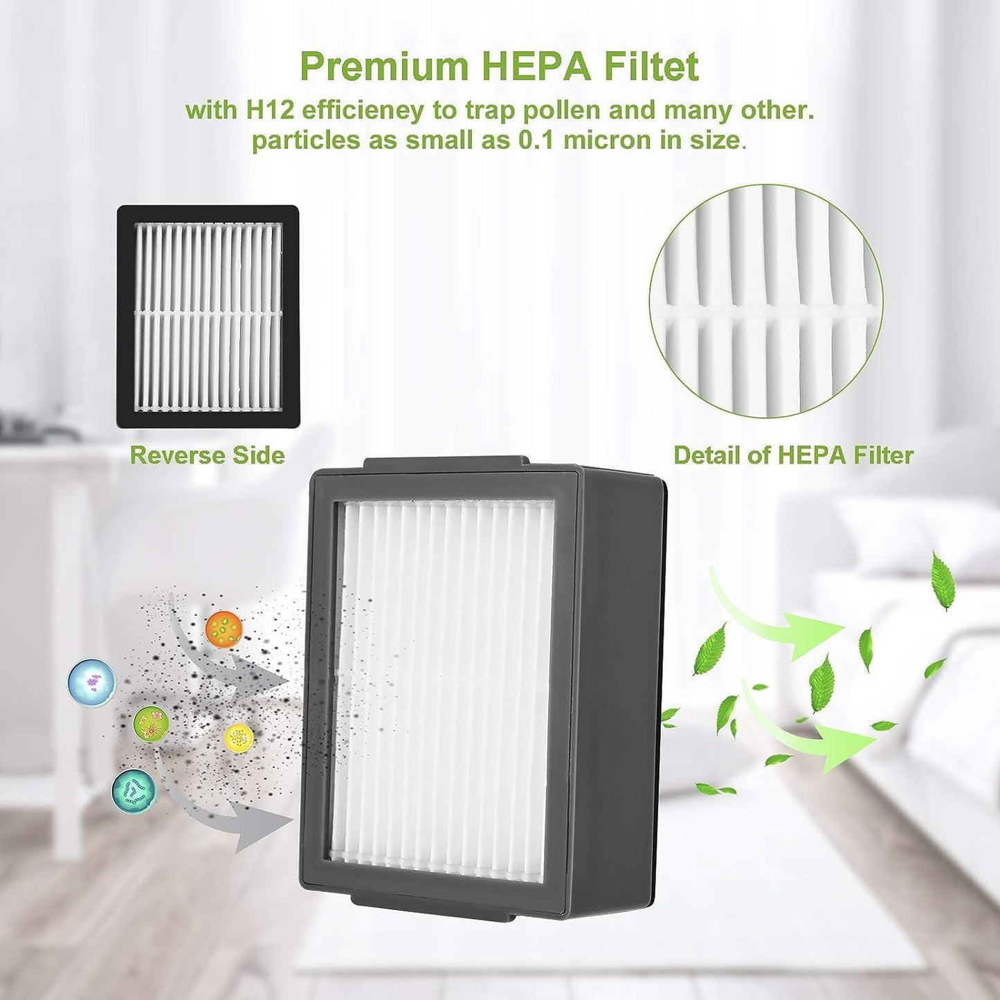 19 Pack Replacement Parts Accessories Compatible for iRobot Roomba i3 i3+ i7 i7+ i4 i6 i6+i8 i8+/Plus E5 E6 E7 J7 I E &J Series Vacuum Cleaner, 3 Set of Roller Brush & 8 HEPA Filters & 8 Side Brushes