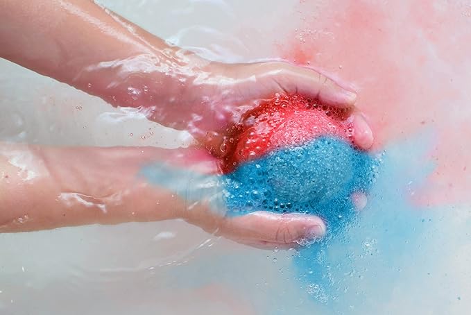 Bath Bombs for Men - Unique Sphere & Disc Shape - 8 Bath Bombs Mix of 5oz & 2.5oz - Gifts for Men - Bubble Bath Set