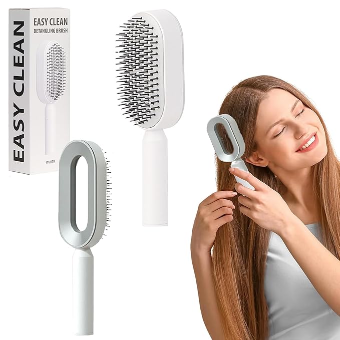 Anti-Static Hair Brush for All Hair Types – Gentle Detangling Comb for Wet & Dry Hair, Women, Men & Kids (Beige)