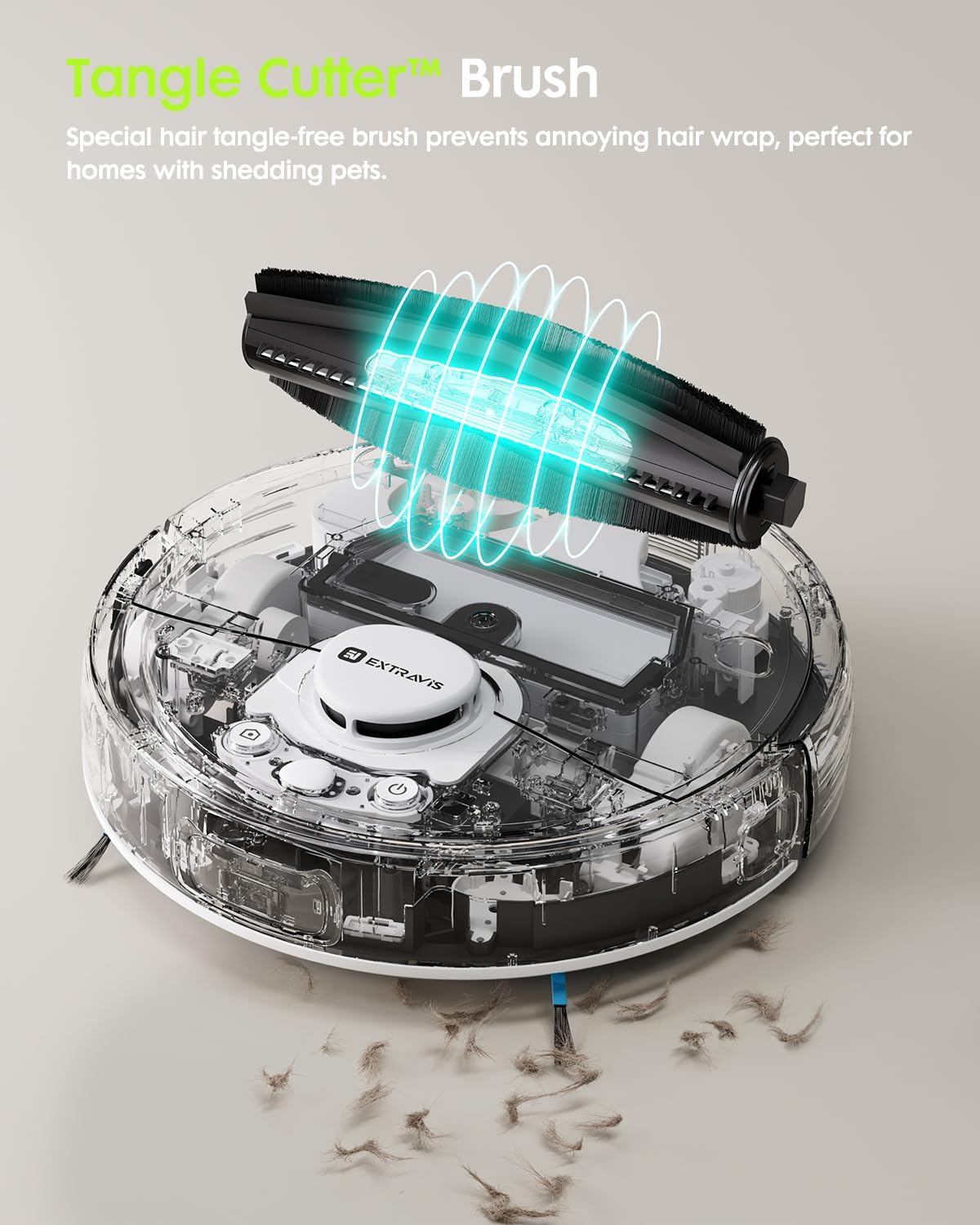 V5 Robot Vacuum and Mop, 8500Pa Suction, Laser Navigation, Self-Emptying Robotic Vacuum Cleaner with Extra Replacement Parts