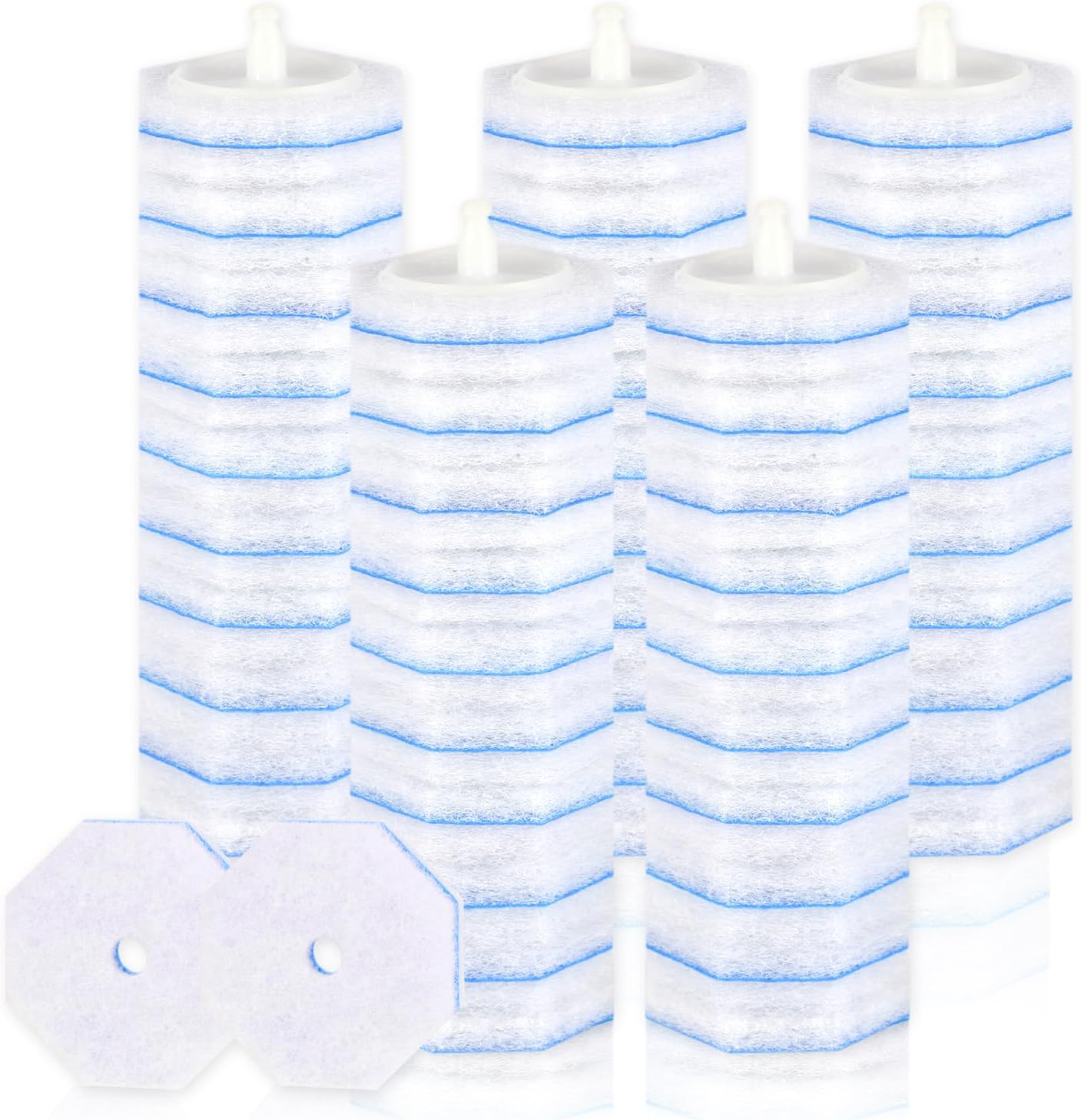 50 Count Disposable Toilet Wand Refills - Toilet Scrubber Refill with 5X Cleaning Power Toilet Bowl Cleaners, Bathroom Cleaning Supplies, No Falling Apart, Fresh Fragrance