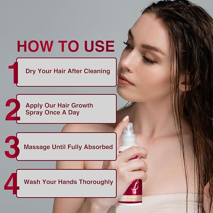 5% Minoxidil Serum for Women and Men: Hair Spray for Hair Thinning and Hair Loss to Get Thicker and Fuller Hair