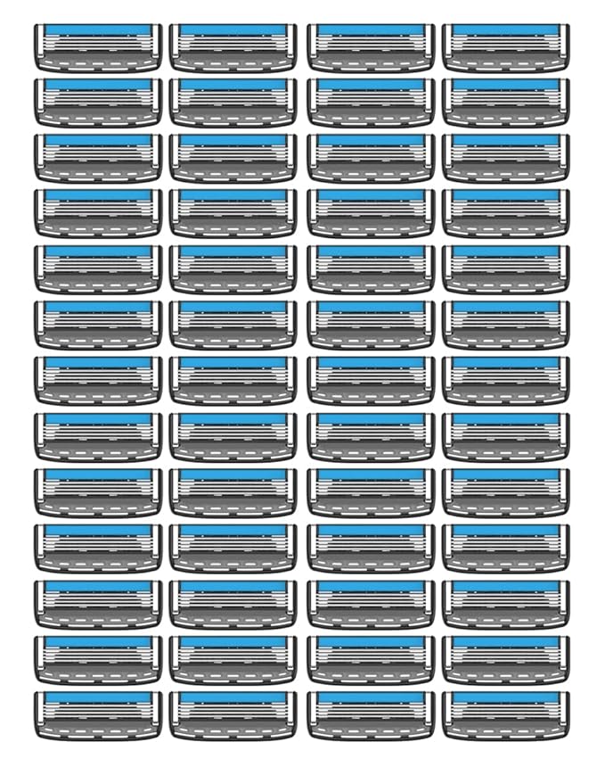 Dorco Pace 4 Pro - Four Blade Razor Shaving System - 52 Cartridge Refills (No Handle)