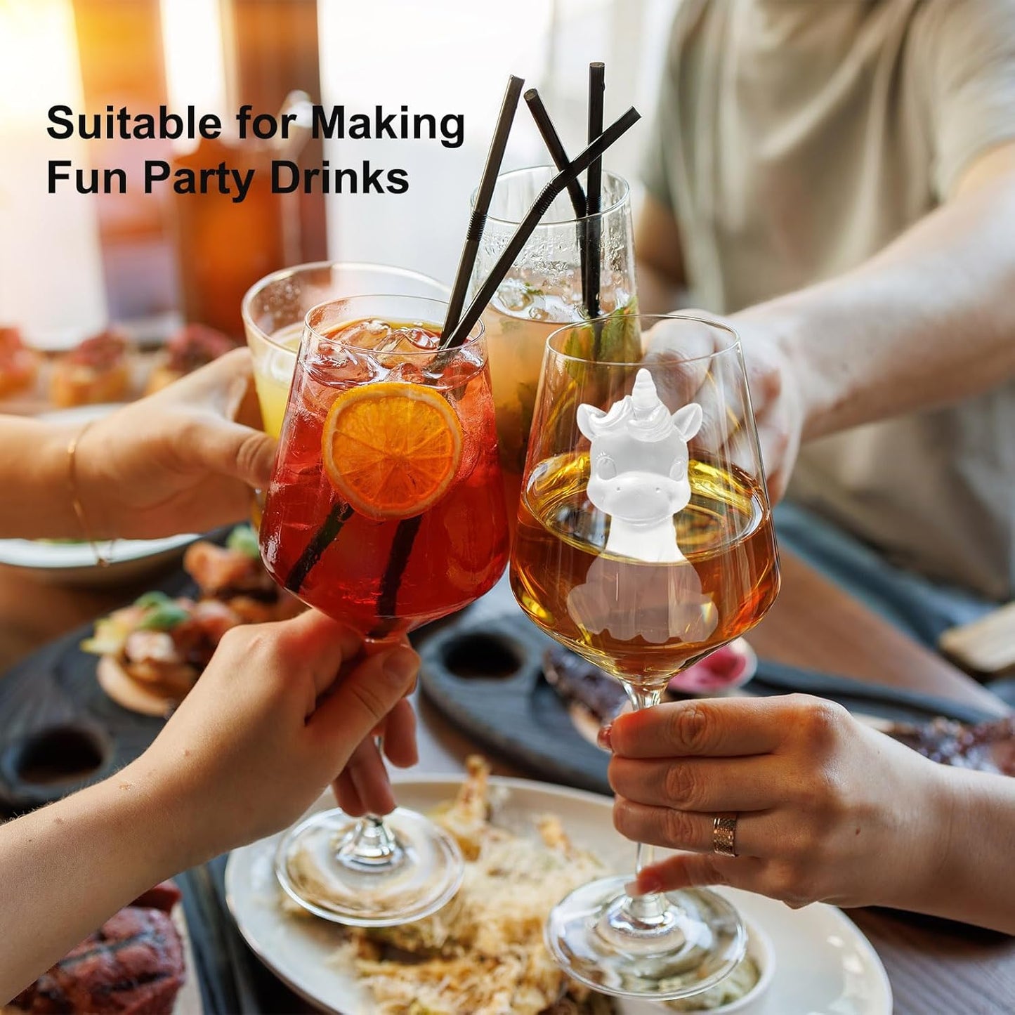 3D Unicorn Ice Cube Silicone Molds Tray for Whiskey, Cocktail, Drink Decor, Bar; Rich Details. Cute Gifts for Women Kids Girls Unicorns Lover, Fun Horse Animal Shape Epoxy Resign Mold; 2 Pack