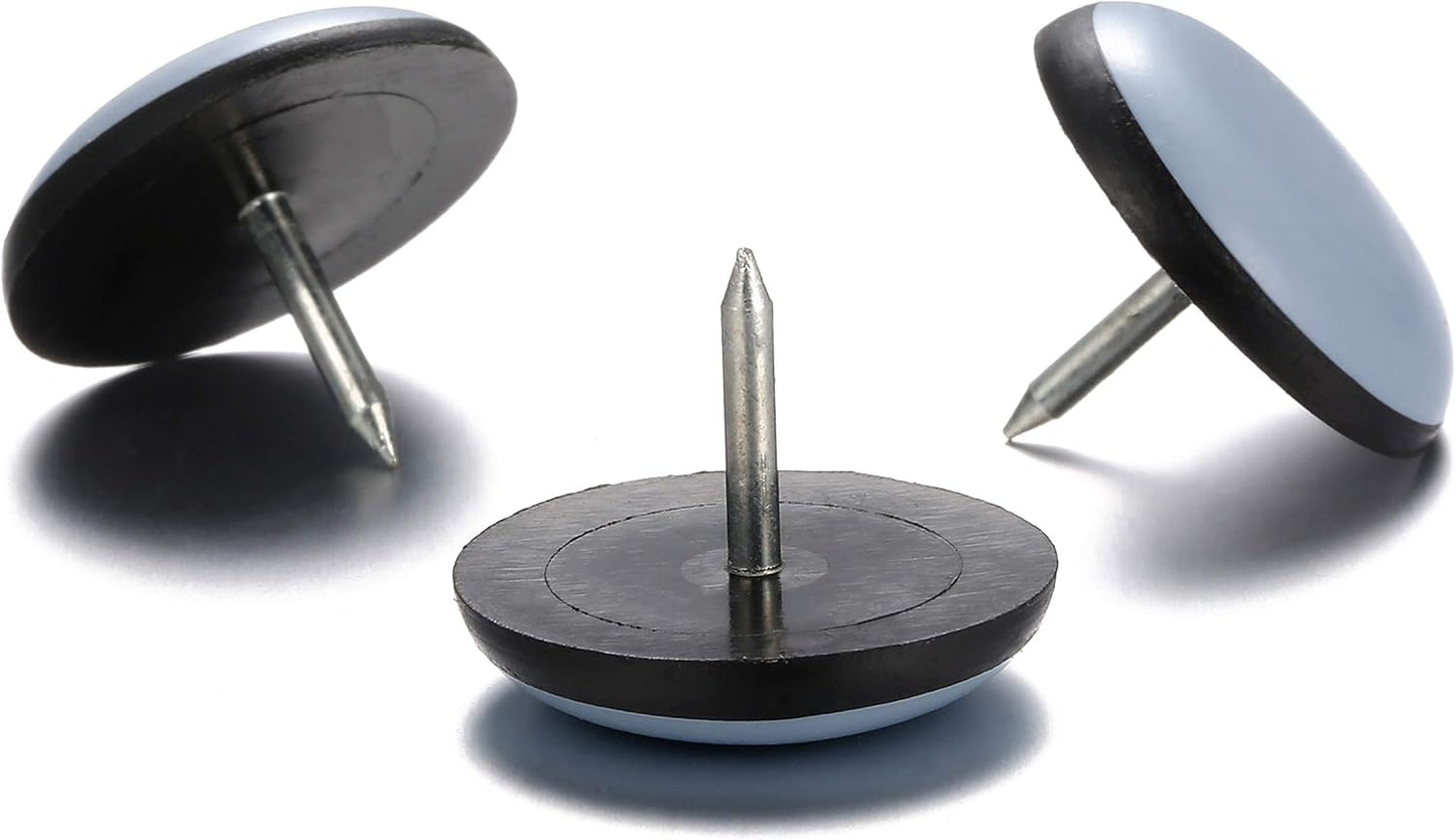 Furniture Glides Sliders-Furnigear PTFE (Teflon) Chair Leg Movers Sliders for Carpet and Hardwood Surface - Move Your Furniture Easy & Safely - Best Floor Protector (1 inch/Nail, 40pack)