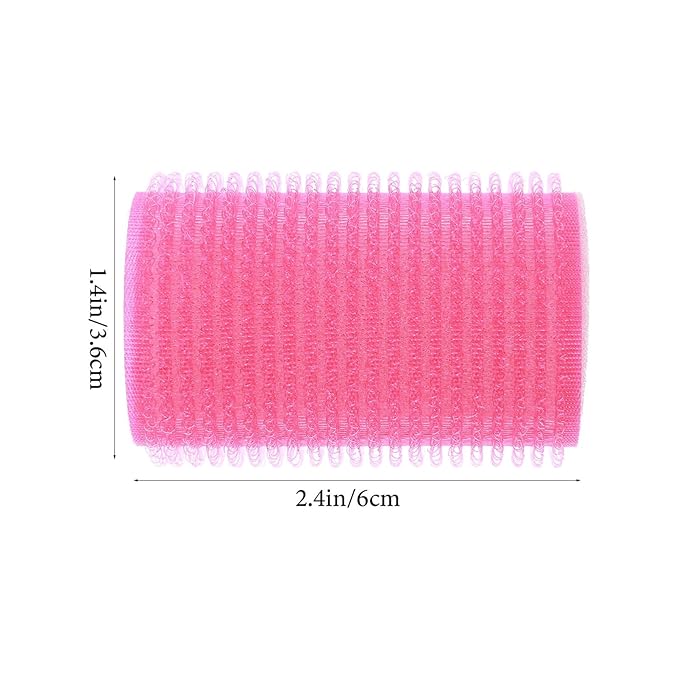 DOITOOL Hair Curlers Rollers ： 12pcs plastic Hair Sponge Rollers for bangs, Self-Adhesive Styling Tools, Curlers for Women, Rosy, 2.36 x 1.41 Inch