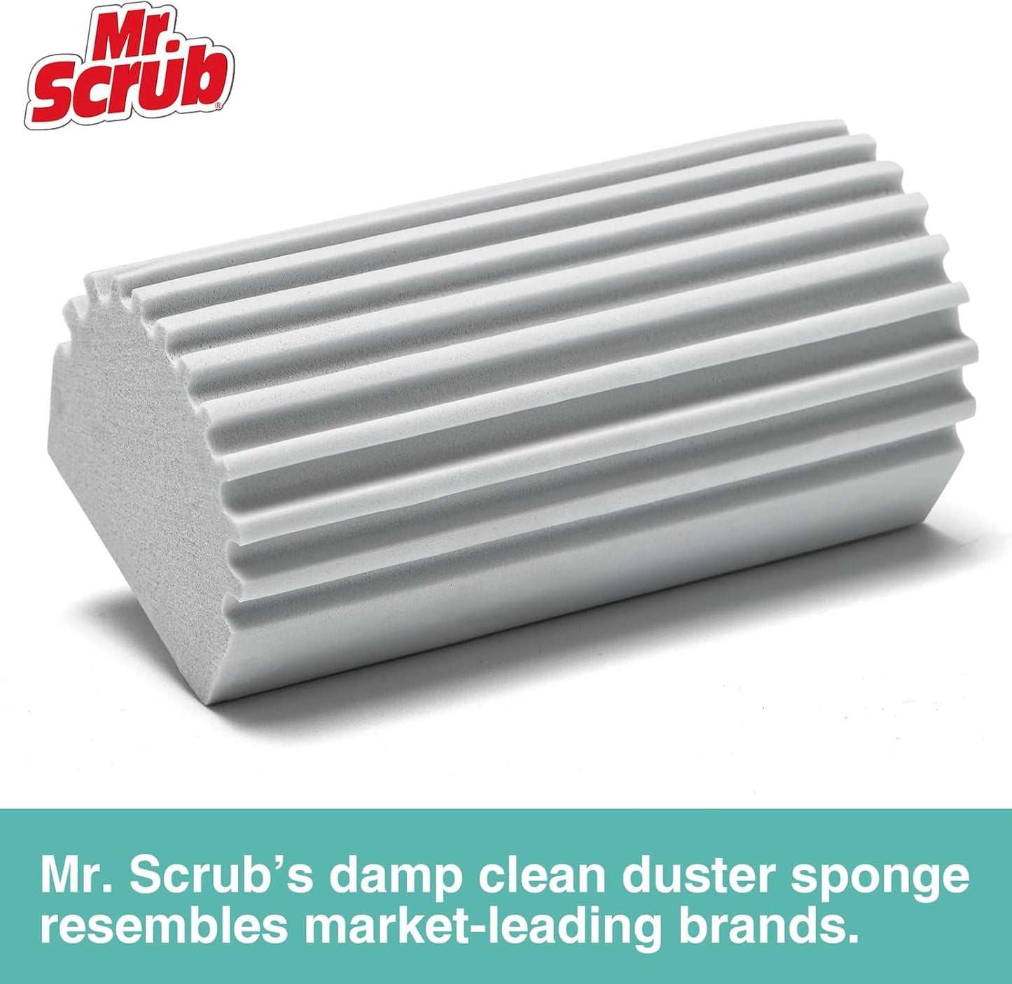 8 Pack Damp Dusting Sponge Duster, Grey Dust Cleaning Sponge, Reusable Household Cleaning Sponge Tool for Blinds, floorboards, Fan Blades, Vents, Glass, Railings, Mirrors