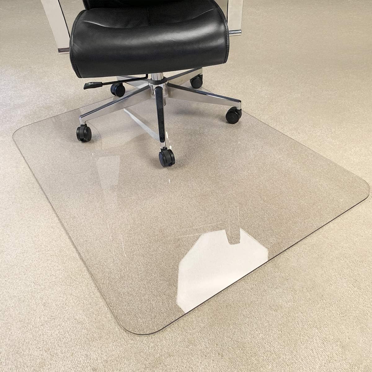 2Pack Crystal Clear 1/5" Thick 47" x 35" Heavy Duty Hard Chair Mat, Can be Used on Carpet or Hard Floor