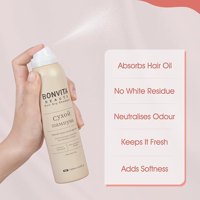 Lezero Instantly Refreshes Dry Shampoo, Waterless Shampoo Spray for Women, Quickly Volumizing, Absorbs Excess Hair Oil, Eliminate Odors, For All Hair Types, 5 fl oz