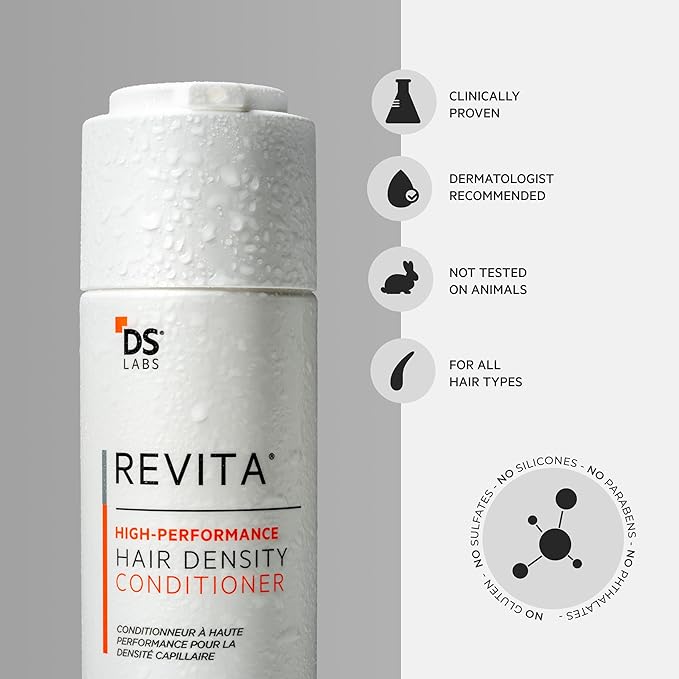 DS Labs Revita Conditioner Travel Size, 100mL - Lightweight, Scalp First Hydration for Fuller Looking, Softer Hair, Thickening Appearance, Sulfate & Silicone Free, Color Safe, For Men & Women