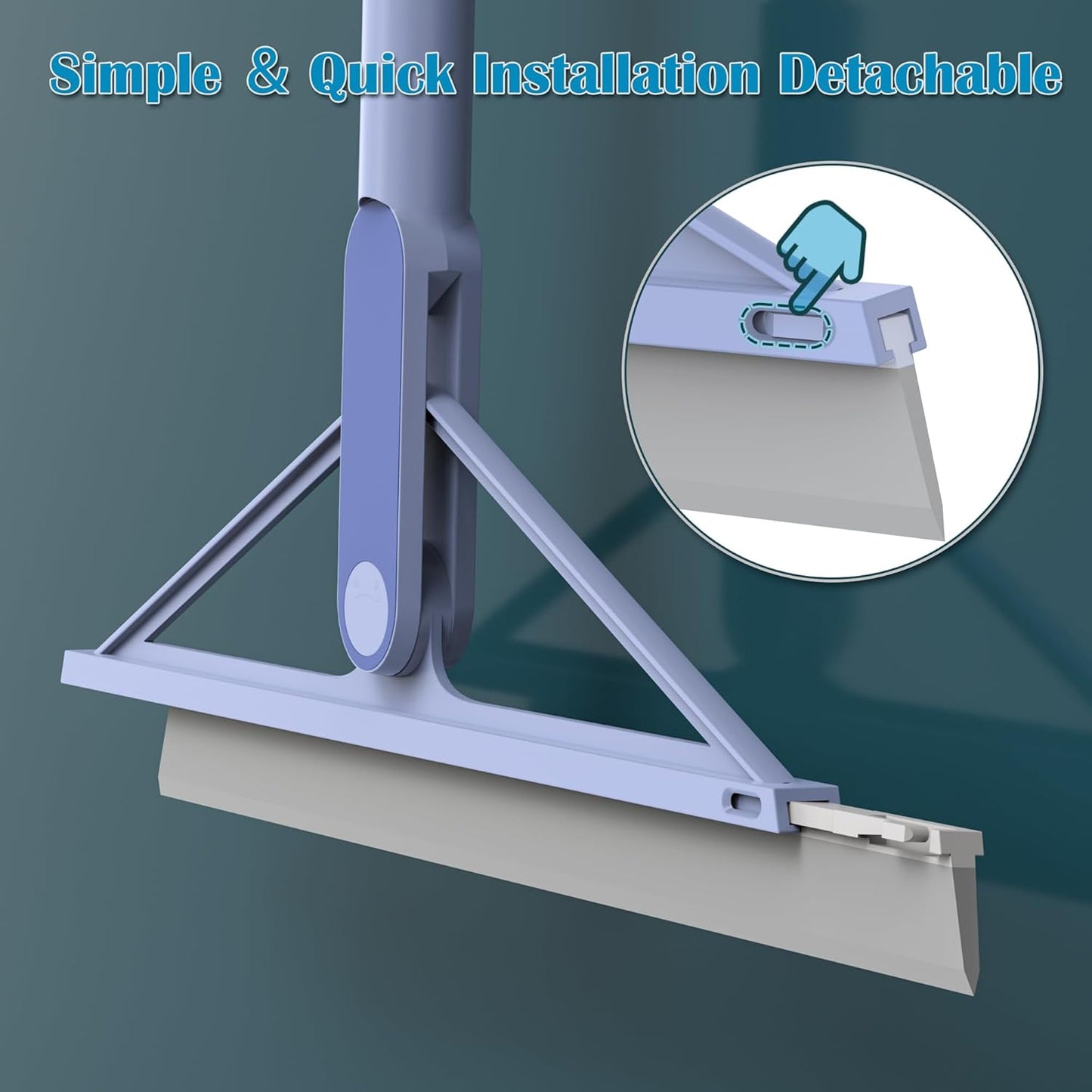 KOLLIEE 61" Replacement Rubber Squeegee Broom Blade 2 Pcs Window Squeegee Blade Cleaning Supplies