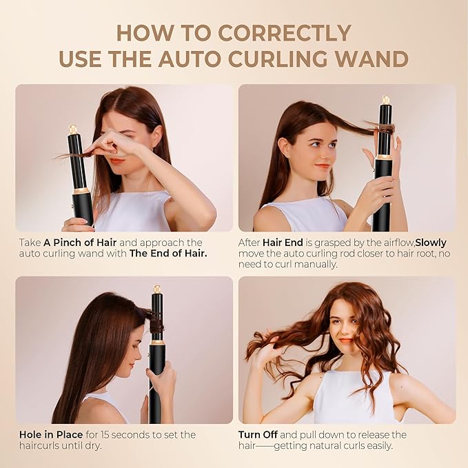 5 in 1 Blow Dryer Brush,Hair Dryer Brush with Detachable Air Styler,Negative Ionic Hair Dryer with Attachments,Hair Dryers for Women Volumizer,Straightener,Drying