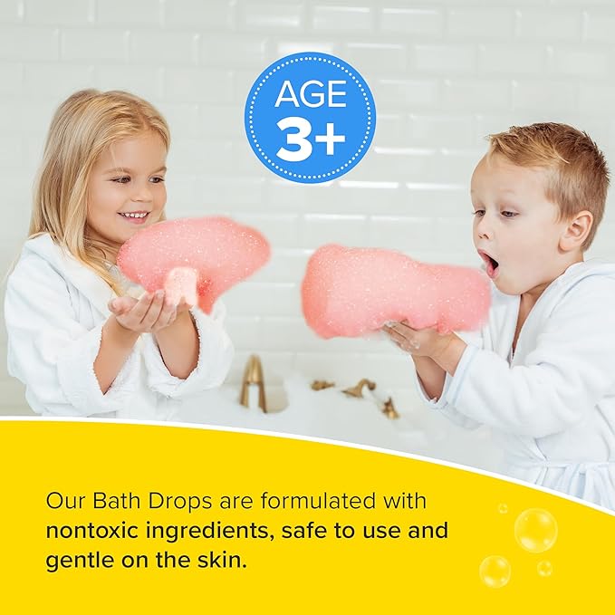 Kid Made Modern Bath Color Tablets for Kids - 150 Counts Non Toxic Bath Drops for Toddlers - Blue, Yellow, Pink, and Purple Bathtub Color Fizzies Tablets - Fun & Mini Bath Bombs (150 Count - Ages 3+)