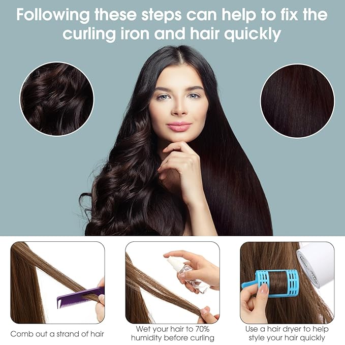 WILLBOND 65 Pieces Rollers Plastic Rollers Hair Curlers Set 4 Sizes for Long Medium Short Hair, Duck Clips Hairnet Hairdressing Styling Tool(Blue)