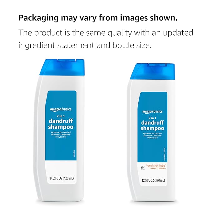 Amazon Basics 2-in-1 Dandruff Shampoo and Conditioner, Gentle, pH Balanced, 12.5 Fl Oz (Pack of 6) (Previously Solimo)