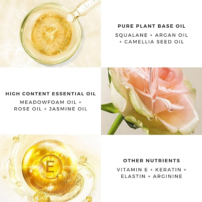 Hair Perfume Oil for Women (Lily Sandalwood), Argan Oil Heat Protection Spray for Dry, Damaged, Firzzy Hair Care, Long Lasting Fragrance Mist with Keratin & Elastin for Nourish & Smooth 2.7 fl oz