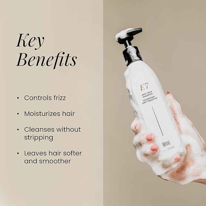 ALOXXI E7 Anti-Frizz Shampoo for Color-Treated Dry Damaged Hair Moisturizing & Strengthening with Cleansing Oils & Antioxidants, 10.1 Fl Oz
