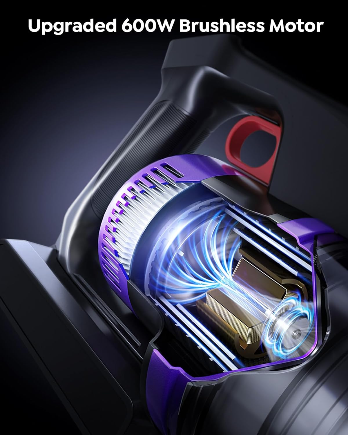 Cordless Vacuum Cleaner, 600W 50Kpa Stick Vacuum Cleaner with 65mins Rechargeable Battery, Anti-Tangle Brush, Build-in Aromatherapy, Handheld Vacuum Cleaners for Home/Pet Hair/Carpets/Floors