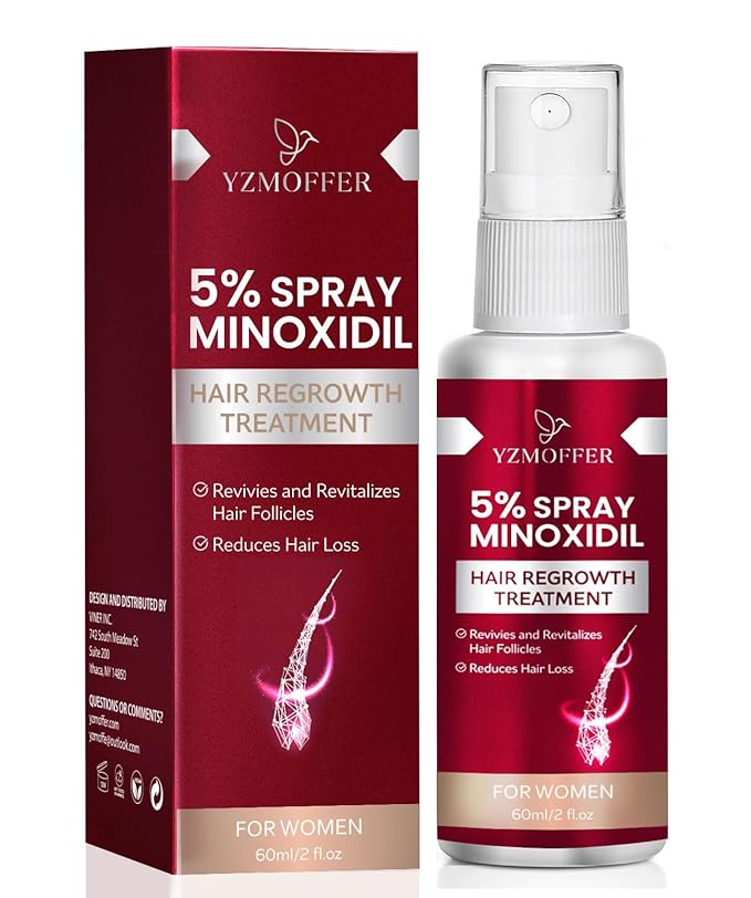 5% Minoxidil Serum for Women and Men: Hair Spray for Hair Thinning and Hair Loss to Get Thicker and Fuller Hair